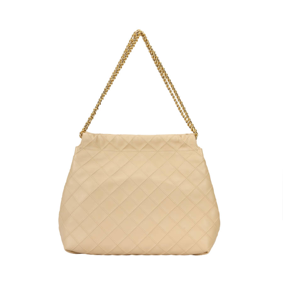 TORY BURCH Fleming Artificial Suede Shoulder Bag Women's Vanilla Soft Ice Cream
