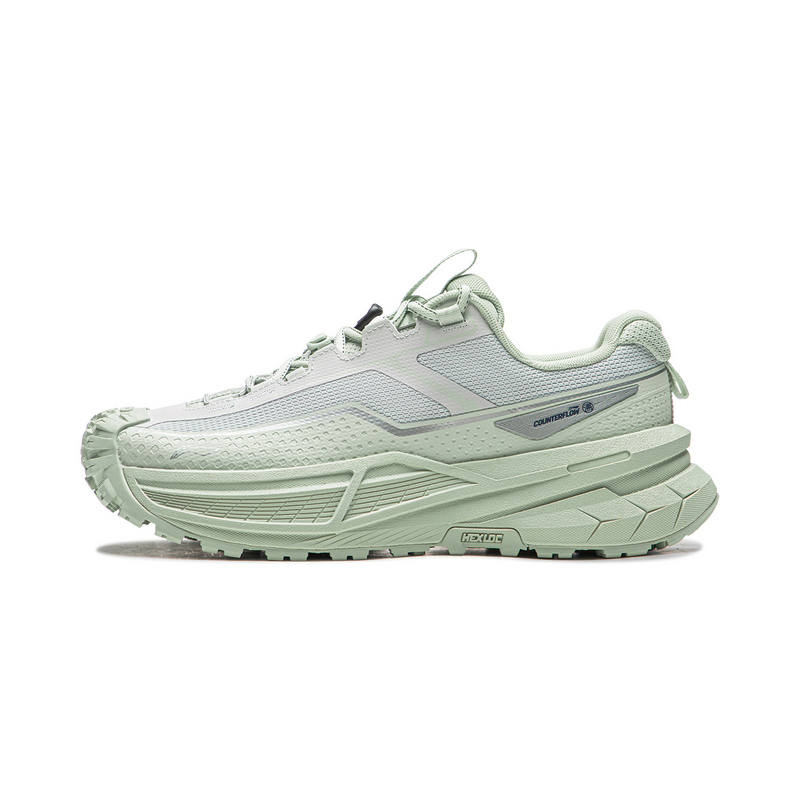 Li-Ning Li Ning Outdoor CF Tracing, Xingchuan 2 Low top Hiking Shoes Women's Light Moss Blue Cloud Medium Gray
