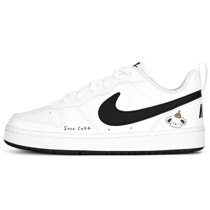 Nike Nike Court Borough Cookie Puppy Low top Kids' Skateboarding Shoes Black White