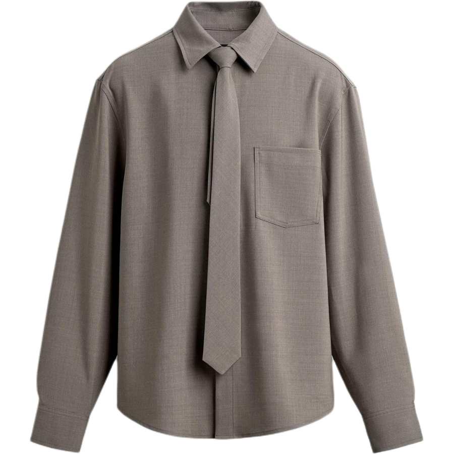 ZARA Shirts Unisex Light Gray Lapel Moderate Other
