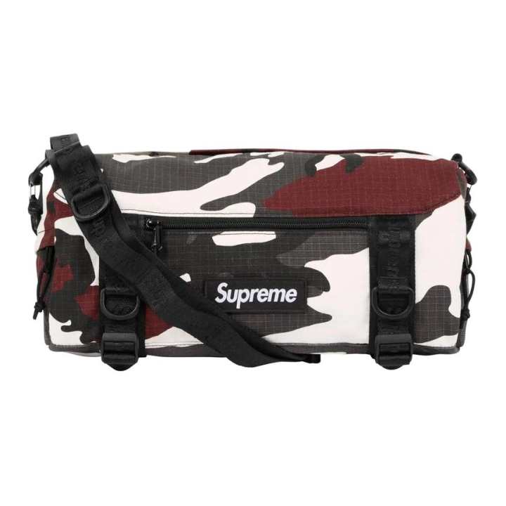 Supreme Supreme Cordura® Cotton Blend Tear Resistant Fabric Shoulder Bag Unisex Red Camouflage