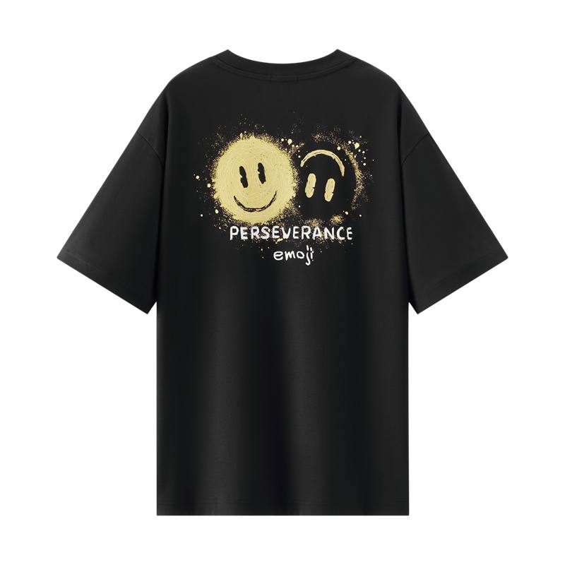 Semir X Emoji T Shirts Unisex Crew Neck Moderate