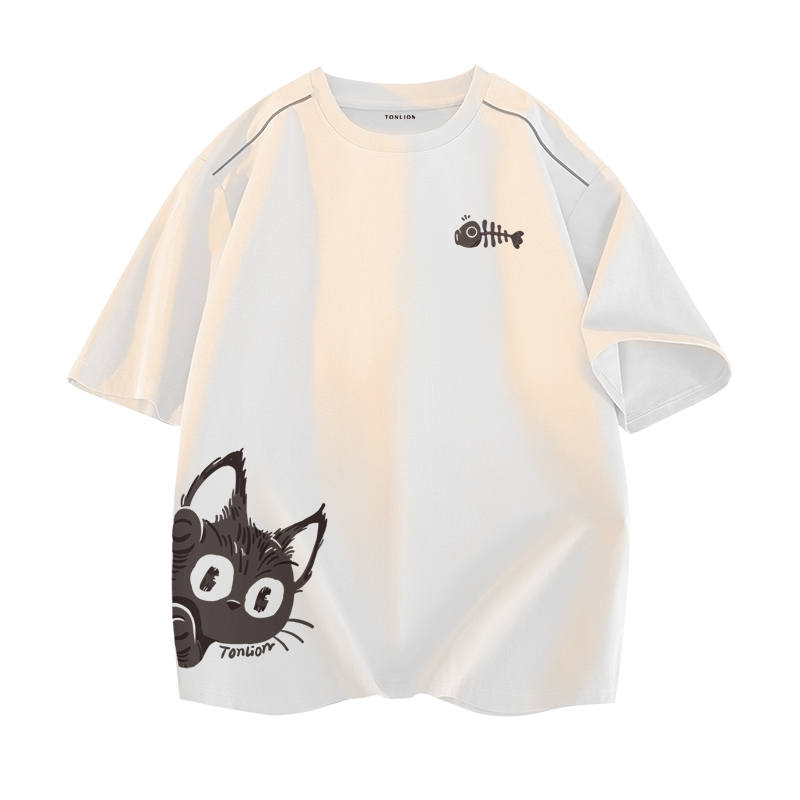 Tonlion T Shirts Unisex Crew Neck Moderate