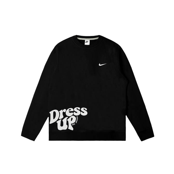 Nike Nike Club Sweatshirts Men's Black Crew Neck Moderate Regular