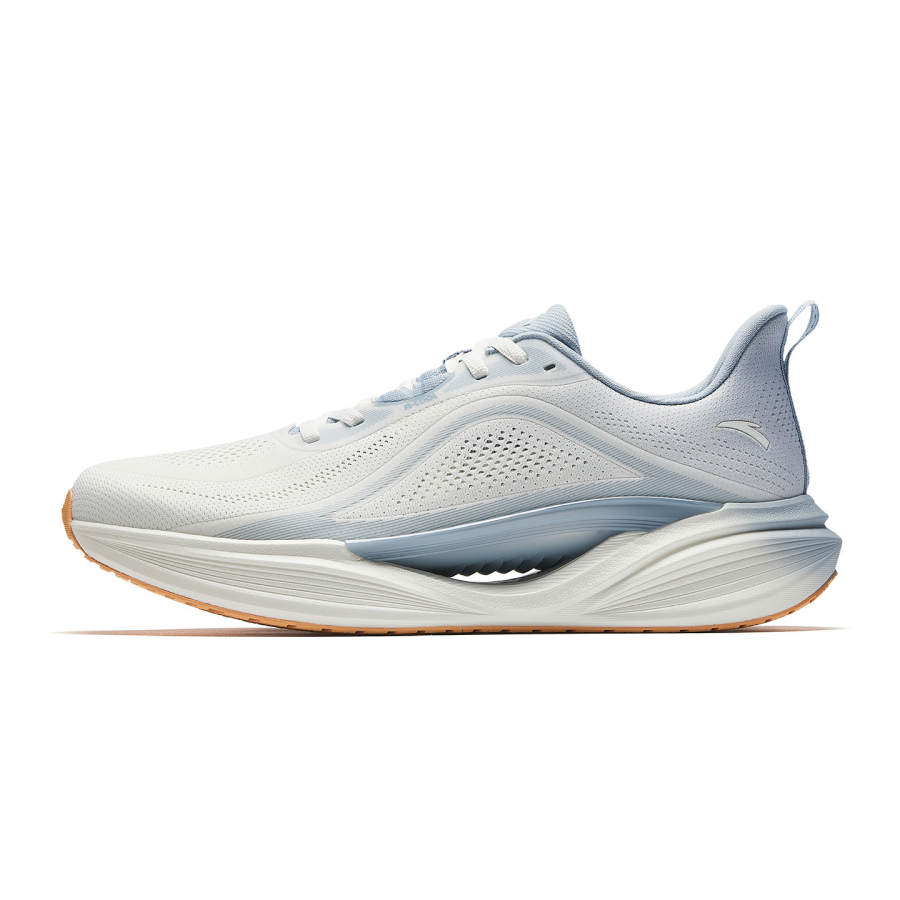 Anta Hydrogen Run Cool Fabric Low top Running Shoes Men's Papyrus White/Dusty Blue
