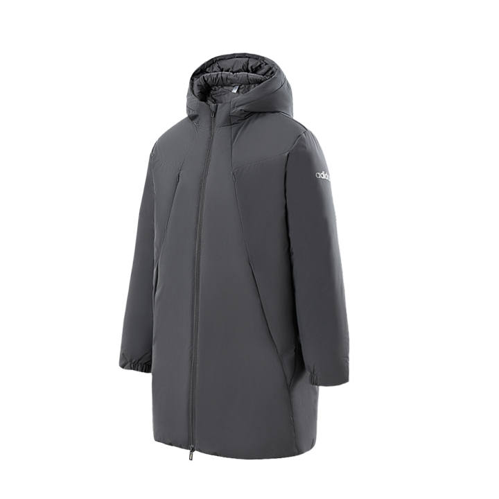 Adidas Adidas Down Jackets Men's Dark Gray Hooded Moderate