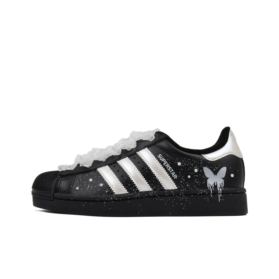 Adidas Originals Superstar 2 Moon And Butterfly Leather Anti Kick Cushioning Abrasion Resistant Low top