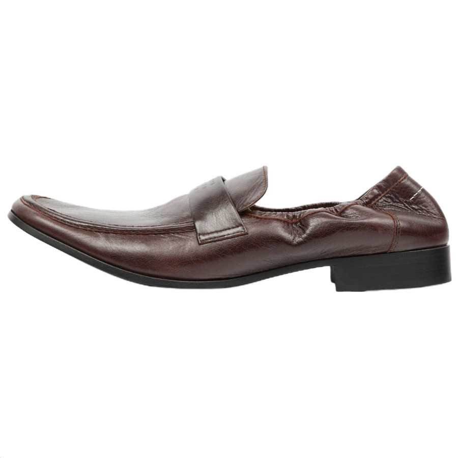 MM6 Maison Margiela Swing Toe Casual Leather Shoes Men's Brown