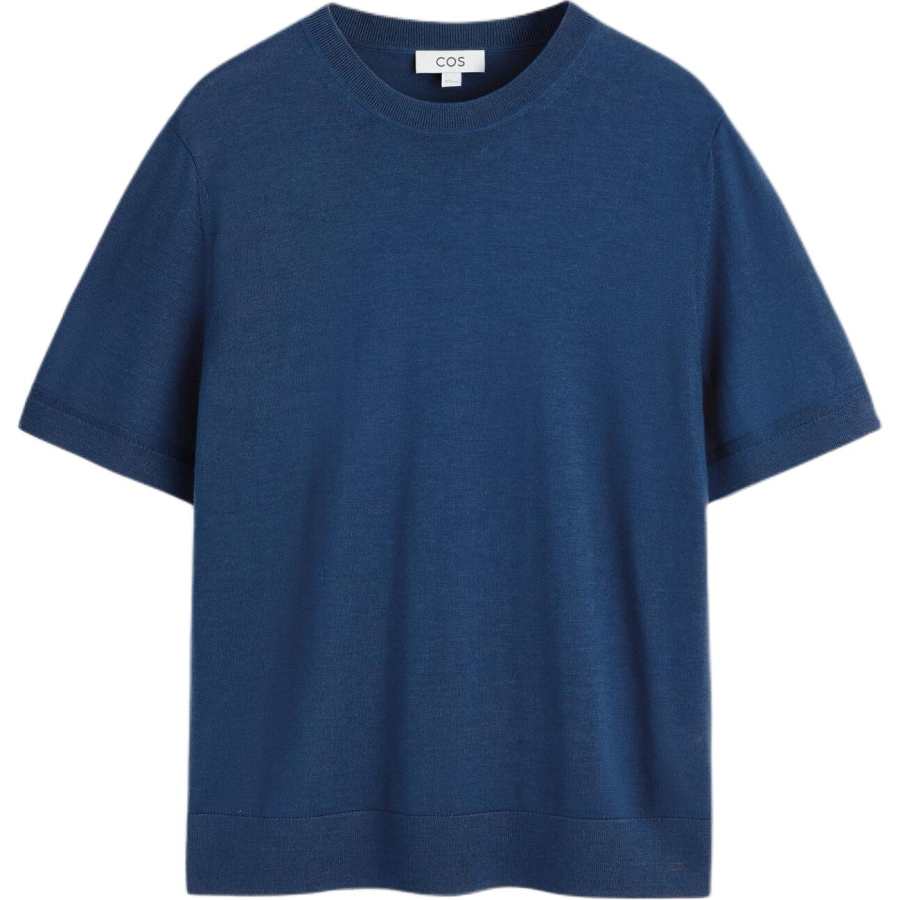 COS T Shirts Men's Dark Blue Crew Neck