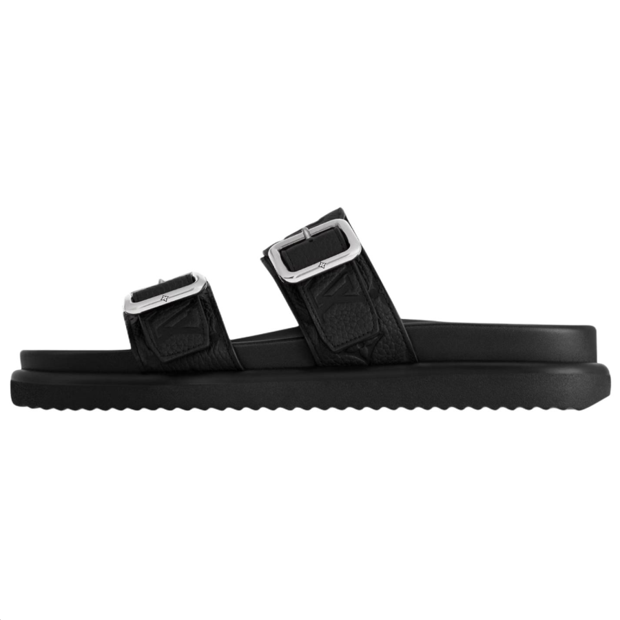 LOUIS VUITTON Venice Slide Slippers Men's Black