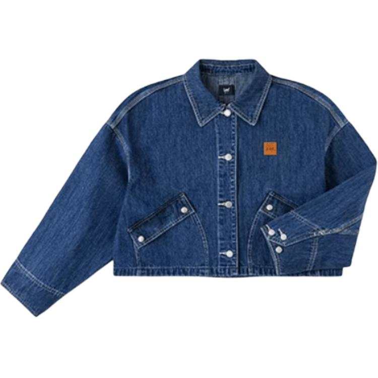 Lee Lee SS26 Denim Jackets Women's Medium Dark Blue Lapel Moderate Workwear
