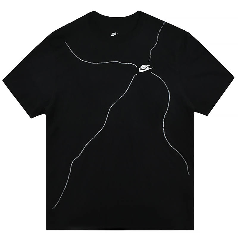 Nike Nike Sportswear T Shirts Unisex Black Crew Neck Moderate Straight Fit