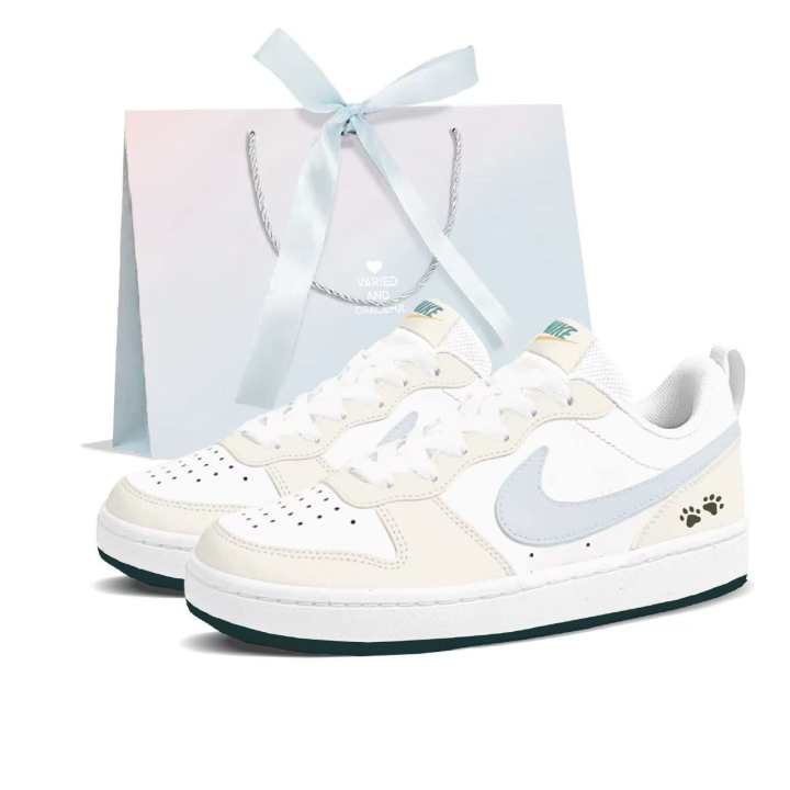 Nike Nike Court Borough Maris Sal Cheese Synthetic Leather, Leather Slip Resistant Abrasion Resistant Low top