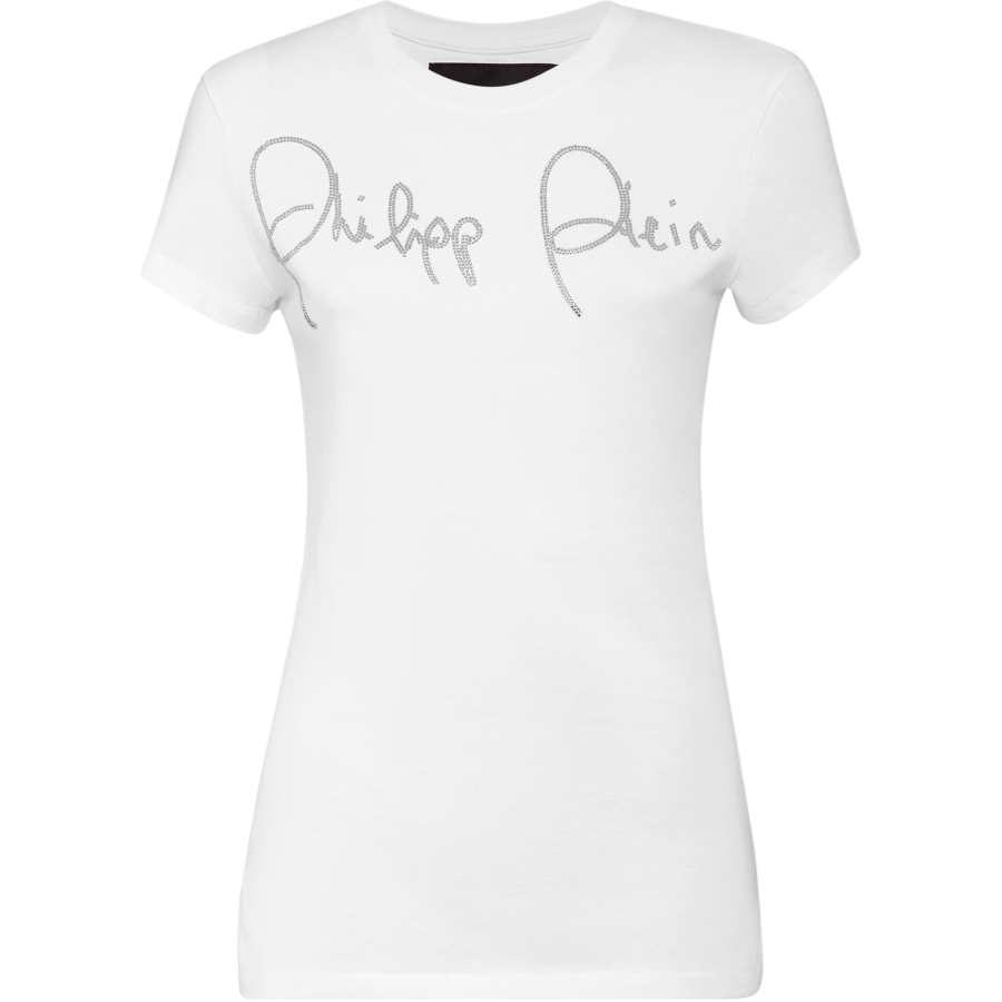 Philipp Plein rhinestone embellished logo T-shirt