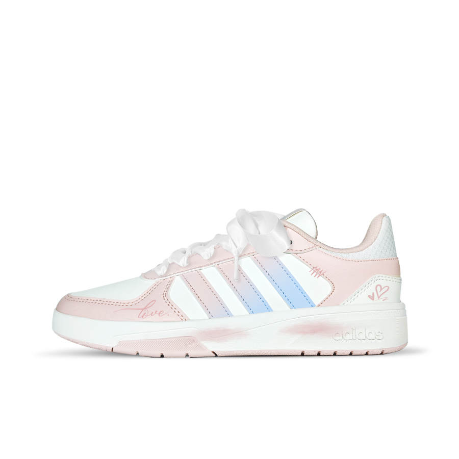Adidas Adidas COURTBEAT Sweetheart Lover Synthetic Leather Low top Skateboard Shoes Unisex Pink Blue
