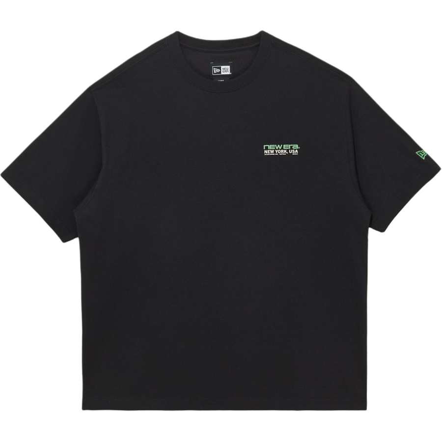 New Era T Shirts Unisex Black Crew Neck Moderate