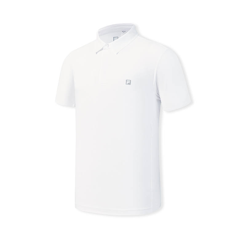 FILA Fitness Polo Shirts Men's Standard White Polo Collar Moderate Straight Fit