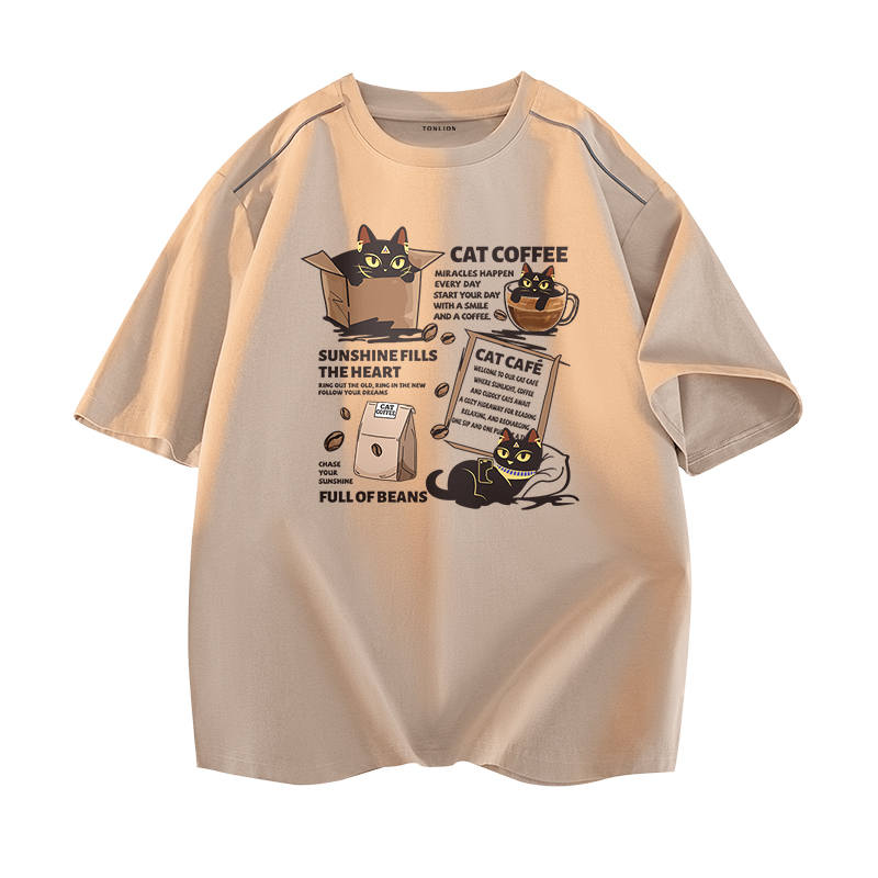 Tonlion T Shirts Unisex Crew Neck Moderate Straight Fit