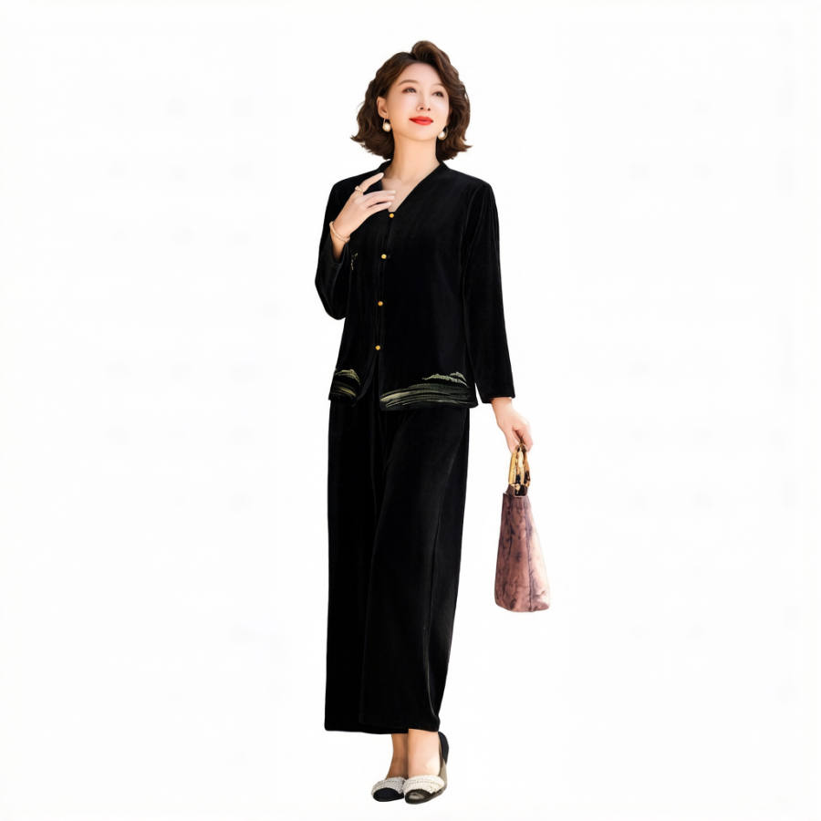 Hodo Casual Suits Women's V Neck Moderate