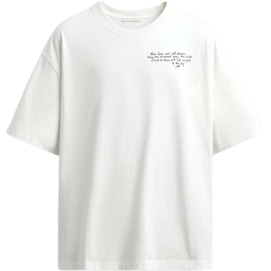ZARA T Shirts Unisex White Crew Neck Straight Fit