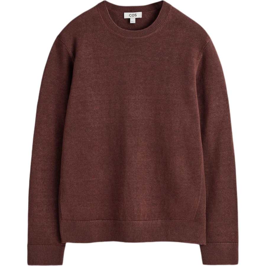 COS Knitwear Men's Brown Crew Neck Moderate