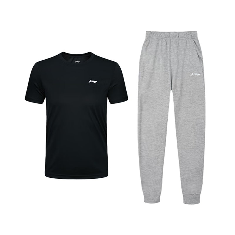 Li-Ning Li Ning Casual Sportswear Unisex Standard Black+Heather Gray