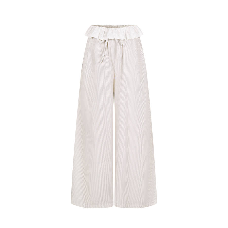 Umoumo Casual Pants Women's Moderate Wide Leg Pants