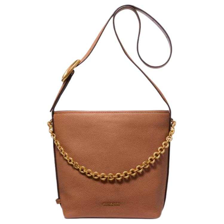 MICHAEL KORS Nolita Adjustable Strap Cow Leather Bucket Bag Crossbody Bag Small Women's Brown