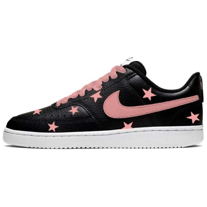 Nike Nike Court Vision 1 Star Pink Low top Skateboard Shoes Men's Black Pink
