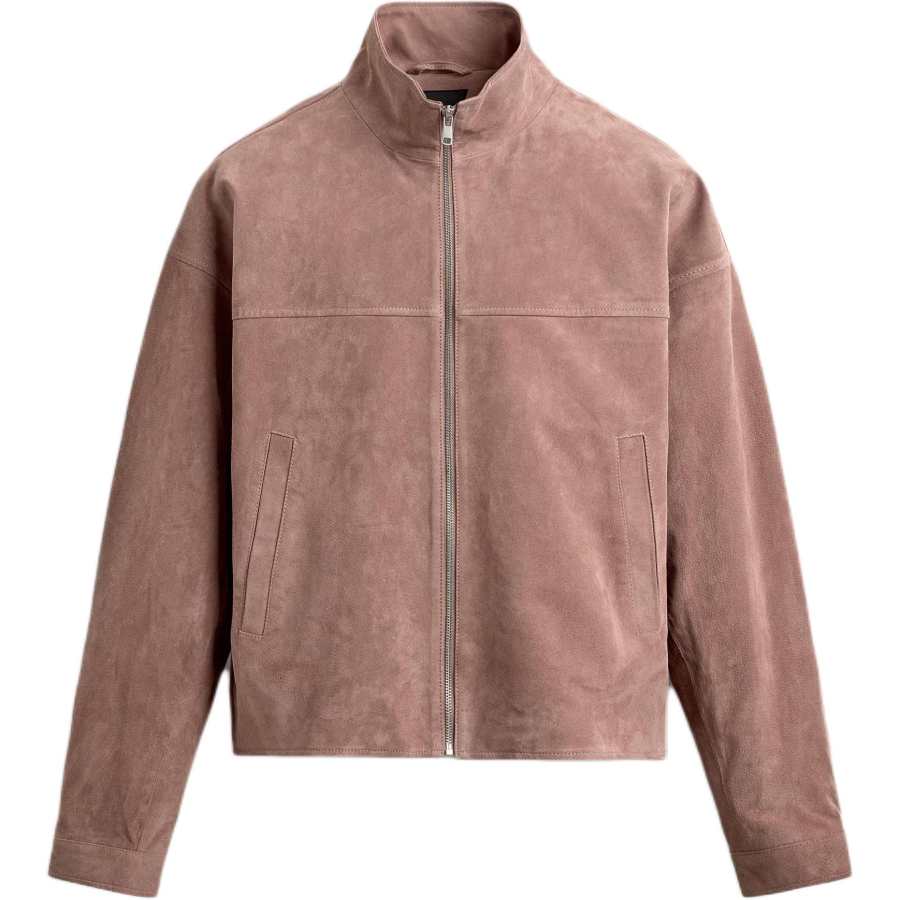 ZARA Jackets Unisex Light Pink Red Stand Collar Moderate Other