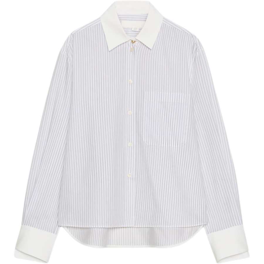 ZARA ZW Shirts Women's Stripes Lapel