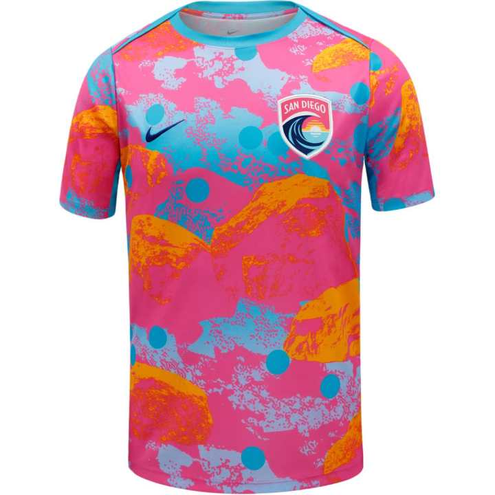 Nike Nike San Diego Wave Fc Men's Nike Nwsl Short-Sleeve Pre-Match Top