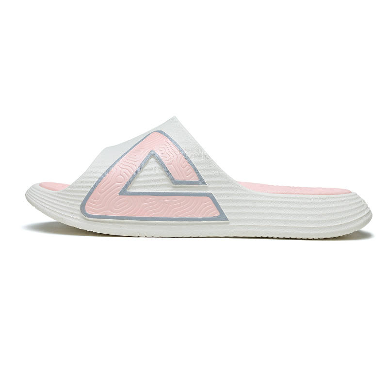 PEAK Taichi 7.0 EVA Slip Resistant Odor Resistant Abrasion Resistant Cushioning Slide Slippers Unisex Canvas White Pink