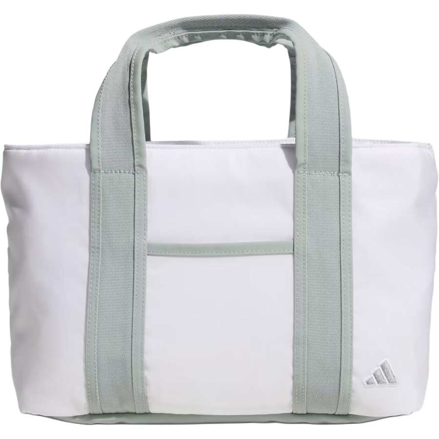 Adidas Adidas Nylon Portable Crossbody Bag, Travel Bag Women's White & Light Gray Green
