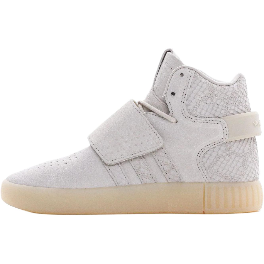 Adidas Originals Tubular Invader Strap High top Kids' Skateboarding Shoes Beige Unisex