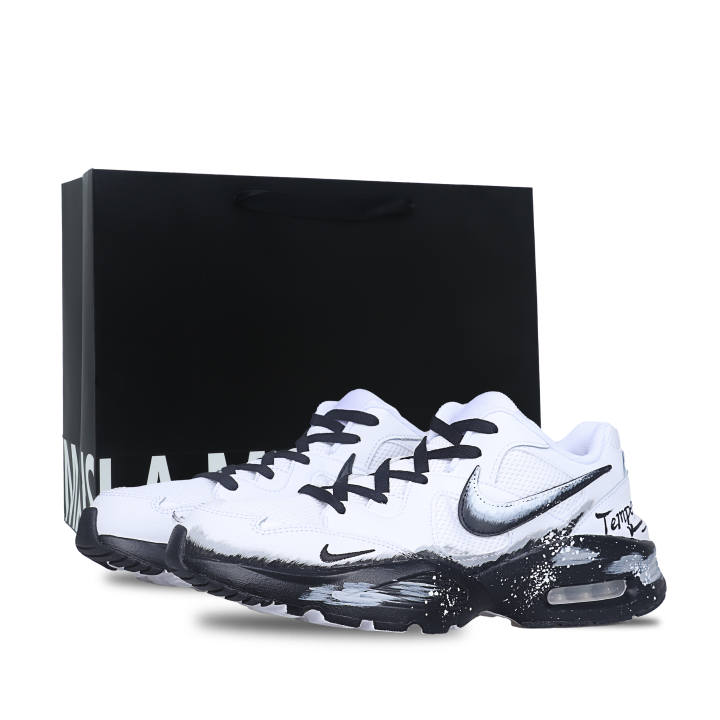 Nike Nike Air Max Fusion Cushioning Lightweight Low top Running Shoes Men's White Black