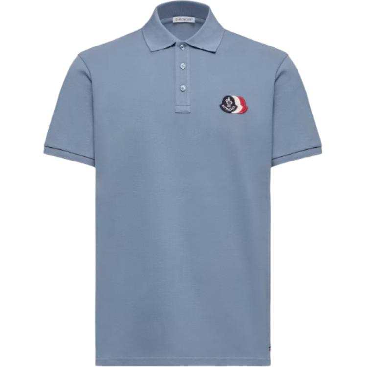 Moncler SS26 Logo Patch Polo Shirt Polo Shirt Men's