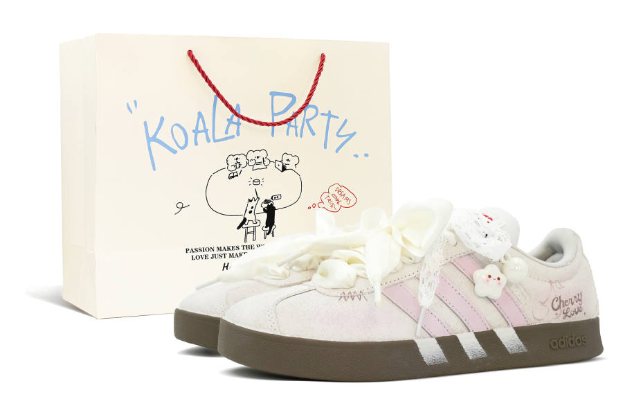 Adidas Custom Adidas VL COURT 2.0 German Army Trainers Unisex Pink