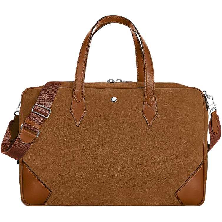 MONTBLANC Suede Shoulder Bag, Crossbody Bag, Handbag Men's Caramel