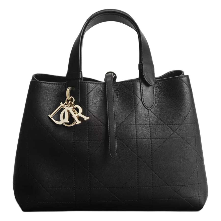 DIOR Toujours Calfskin Handbag Medium Women's Black