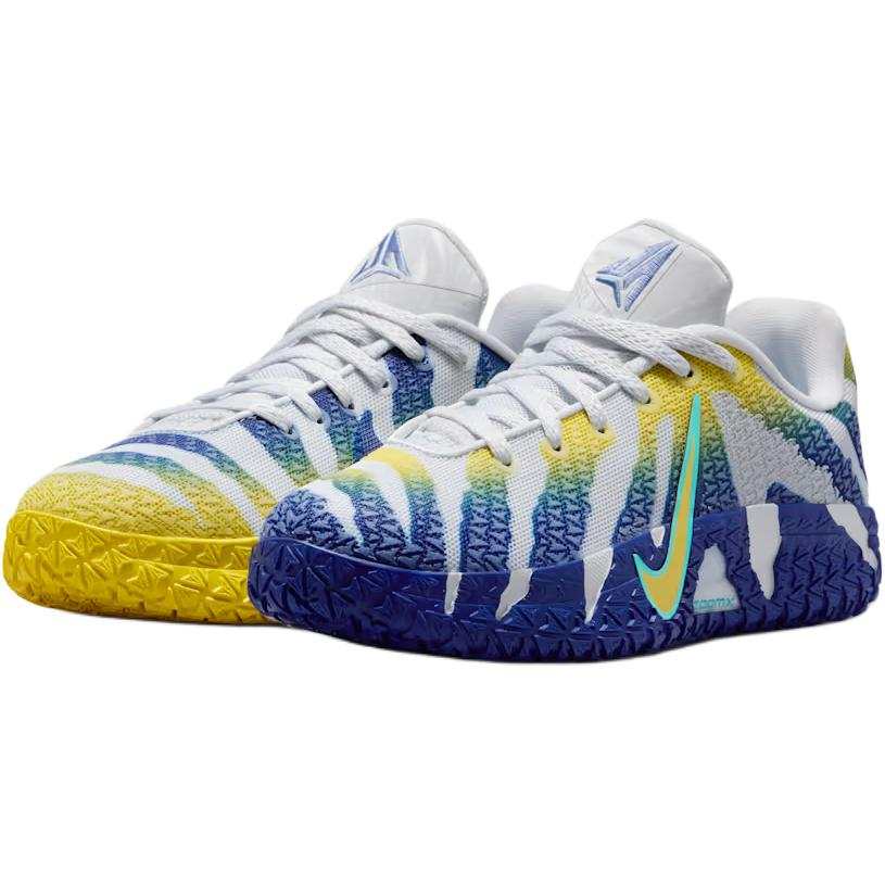 Nike Nike Ja Morant 3 Low top Children's Basketball Shoes Blue White Yellow Teenagers