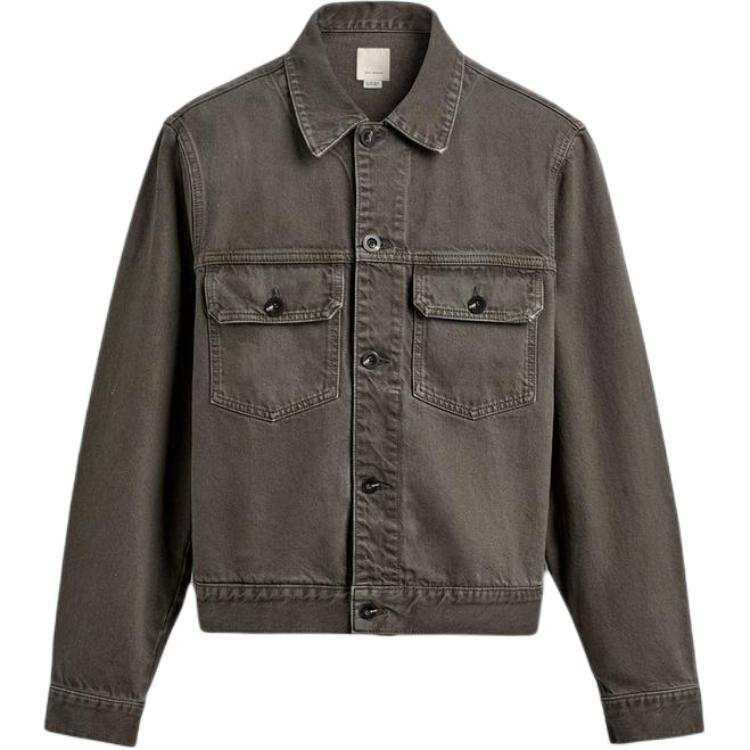 ZARA SS26 Denim Jackets Unisex Gray Green Lapel Moderate