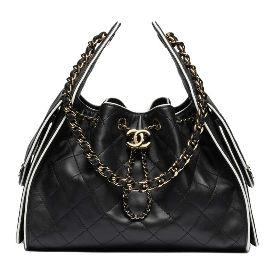CHANEL 26S Calfskin Shoulder Bag Small Women's Black
