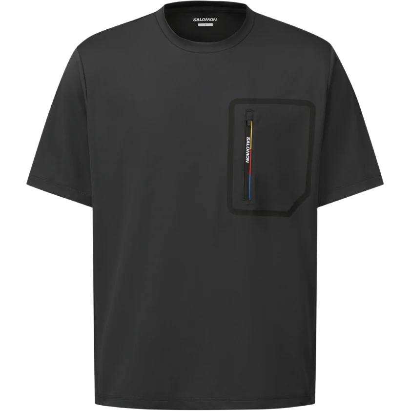 SALOMON UNI T Shirts Unisex Black Crew Neck