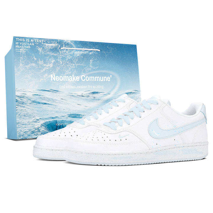 Nike Nike Court Vision Low top Skateboard Shoes Women's White Blue