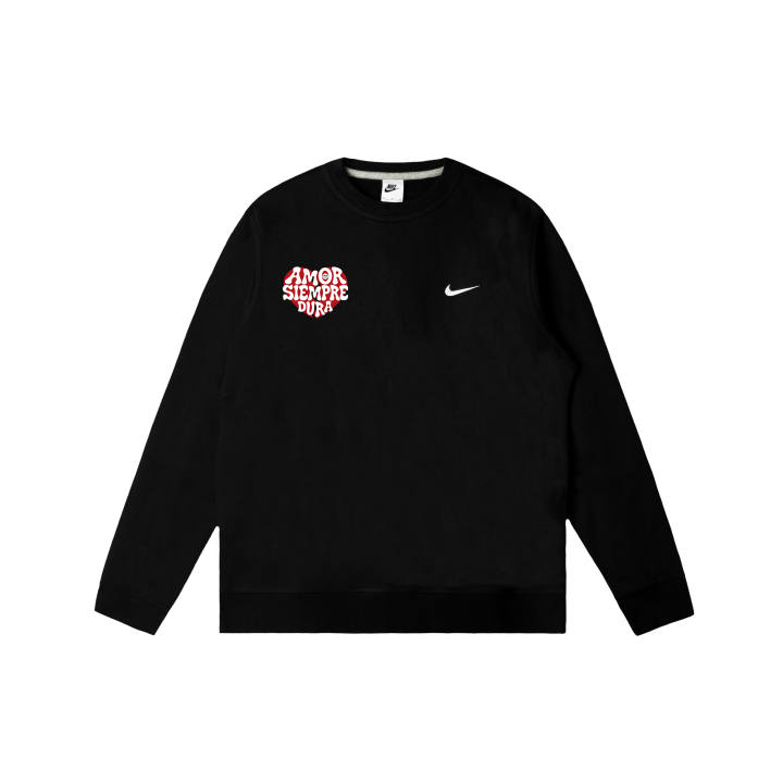 Nike Nike Club Sweatshirts Men's Black Crew Neck Moderate Regular