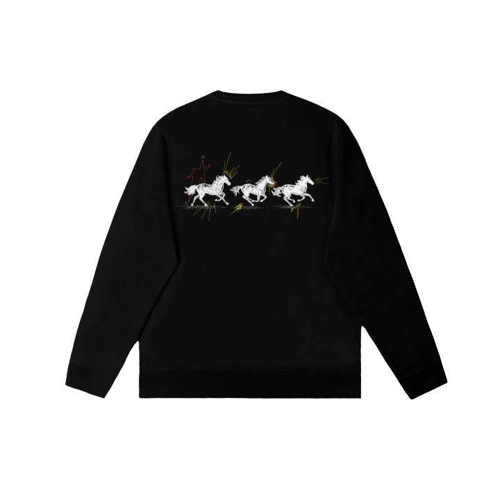 Nike Nike Club Sweatshirts Men's Black Crew Neck Moderate Regular