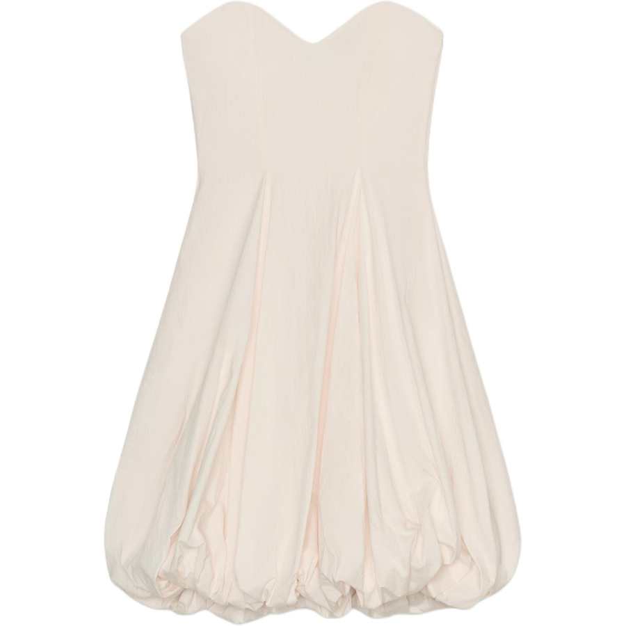 ZARA Sleeveless Dresses Women's Light Peach Red Strapless Top Moderate