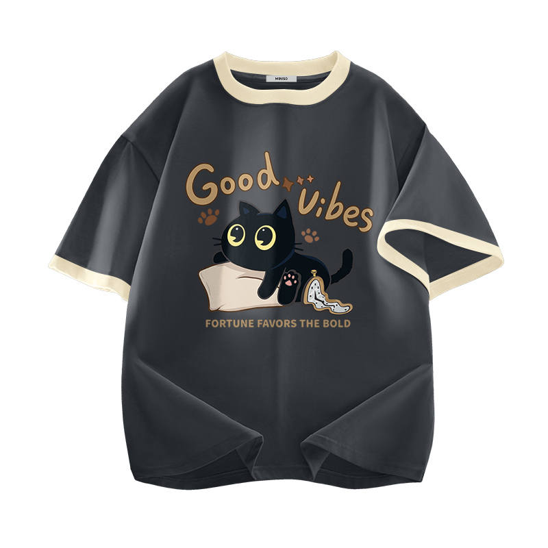 MINISO MINISO T Shirts Unisex Crew Neck Moderate Mock Two Piece