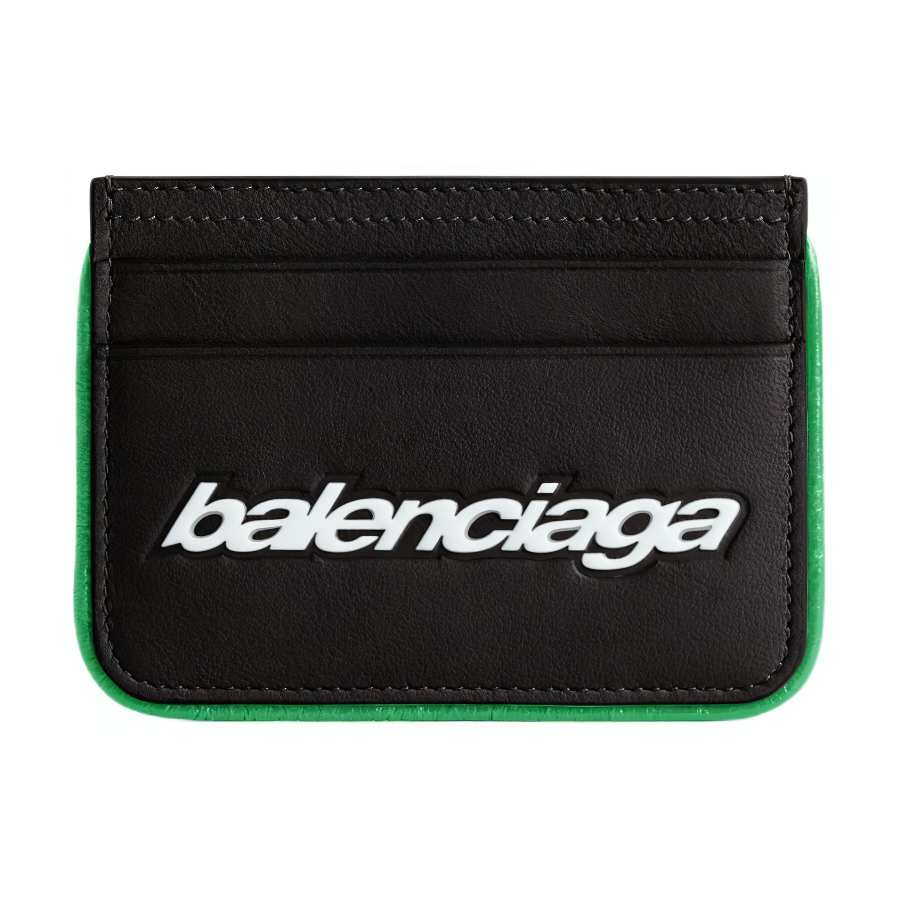 Balenciaga Sheepskin Card Holder Men's Black